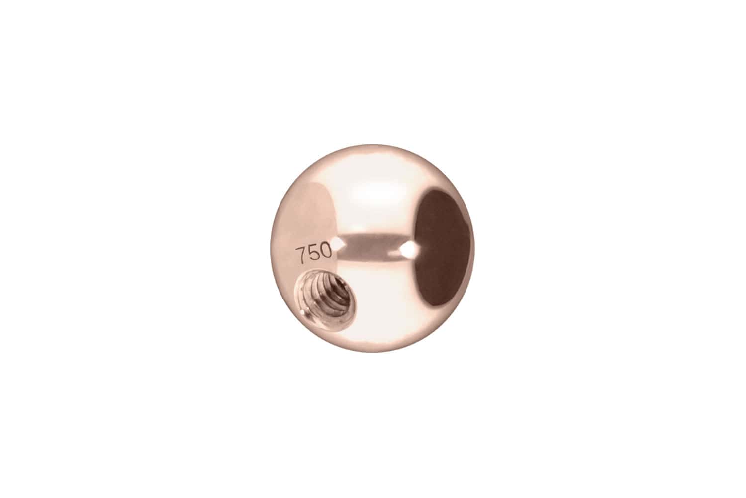 14/18 Karat Gold Schraubkugel von Piercingline